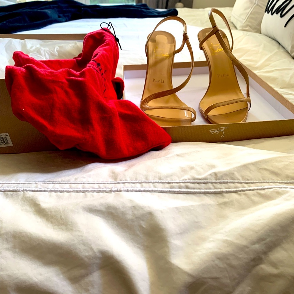 Christian Louboutin Rosalie slingback heels, size 38 - with box and felt bag